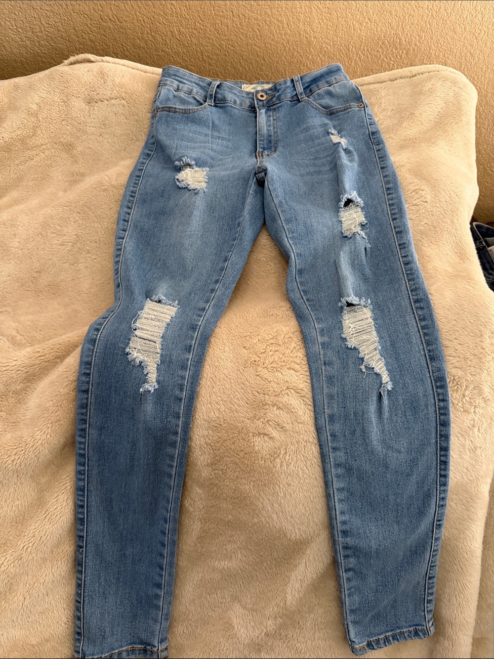 Joe's Jeans Light Blue Ripped Skinny Jeans